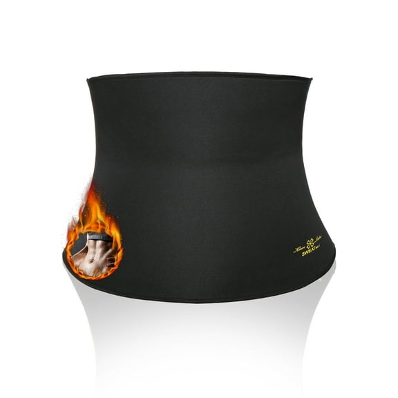 QRIC Men's Waist Trainer Sauna Workout Waist Trimmer Seamless Compression Waist Band for Weight Loss Sauna Slimming Waist Band Cincher for Running, Gym, Sports, Workout