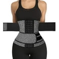 thumbnail image 1 of QRIC Neoprene Sauna Sweat Waist Trainer Corset for Women Waist Trimmer Girdle With Double Strap Workout Belts for Weight Loss, 1 of 6