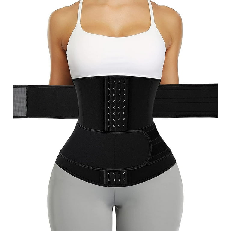 QRIC Neoprene Sauna Sweat Waist Trainer Corset for Women Waist 