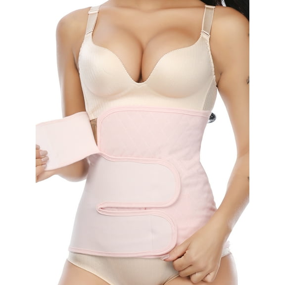 QRIC Post Belly Band Postpartum Recovery Belt Girdle Belly Binder for Women, Pure Cotton