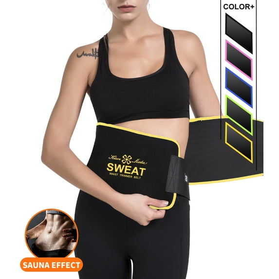 QRIC Sauna Sweat Waist Trimmer Body Shaper Premium Waist Trainer Workout Shapewear Wraping Belt