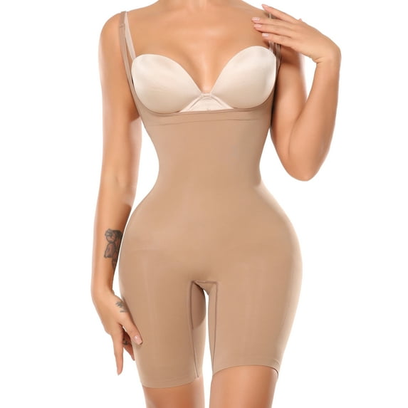 QRIC Seamless Shapewear for Women Tummy Control Butt Lifter Full Body Shaper Thigh Slimmer Fajas