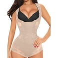 thumbnail image 1 of QRIC Shapewear Bodysuit Seamless Firm Tummy Control Open Bust Body Shaper for Women Lace Body Briefer, 1 of 7