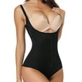 thumbnail image 1 of QRIC Shapewear for Women Tummy Control Brief Bodysuit Open Bust Body Shaper Zipper Closure Black, 3XL, 1 of 6
