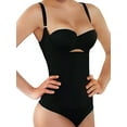 thumbnail image 1 of QRIC Shapewear for Women Tummy Control Thong Bodysuit Open Bust Body Shaper Black, S, 1 of 6