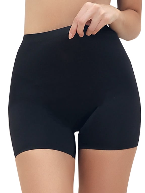 Slip Shorts for Women Under Dress Seamless Anti-chafing Slips Safety Pants Belly Smooth Ice Silk Boyshort (S-XL)
