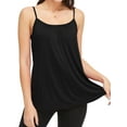thumbnail image 1 of QRIC Summer Tank Tops for Women Basic Solid Cami with Built-in Shelf Bra Flowy Pleated Loose Fit Casual Sleeveless Camisole (S-4XL), 1 of 6