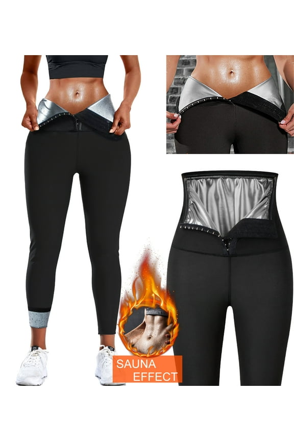 Thermo Sweat Sauna Pants for Women High Waist Trainer Slimming Leggings Compression Workout Body Shaper Thighs