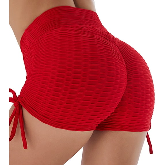 QRIC TikTok Leggings Short for Women High Waisted Yoga Pants - Gym Ruched Butt Lifting Workout Running Hot Shorts