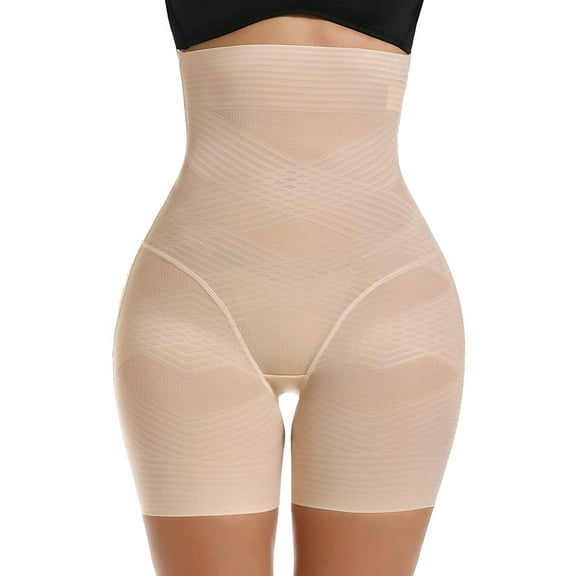 QRIC Women Butt Lifter Shapewear Waist Trainer Thigh Slimmer Body Shaper Tummy Control High Waist Shorts