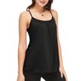 thumbnail image 1 of QRIC Women Cami with Built in Bra Cup Summer Casual Flowy Swing Pleated Tank Top with Adjustable Strap, 3XL, 1 of 6