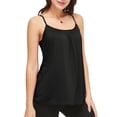 thumbnail image 1 of QRIC Women Cami with Built in Bra Cup Summer Casual Flowy Swing Pleated Tank Top with Adjustable Strap, XXL, 1 of 6