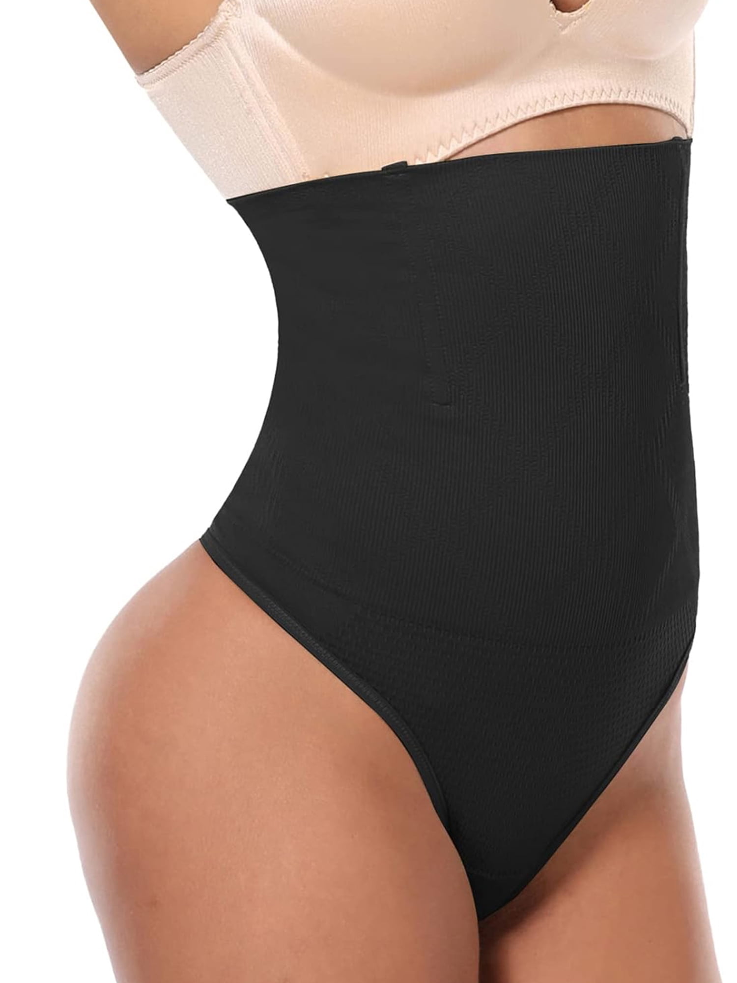 QRIC Women High Waist Tummy Control Panties Sexy Thong Panty Slimming