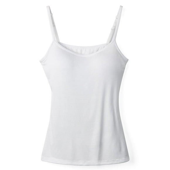 Women Padded Built-in Shelf Bra Camisole Summer Tank Top for Women Adjustable Straps (S-3XL)