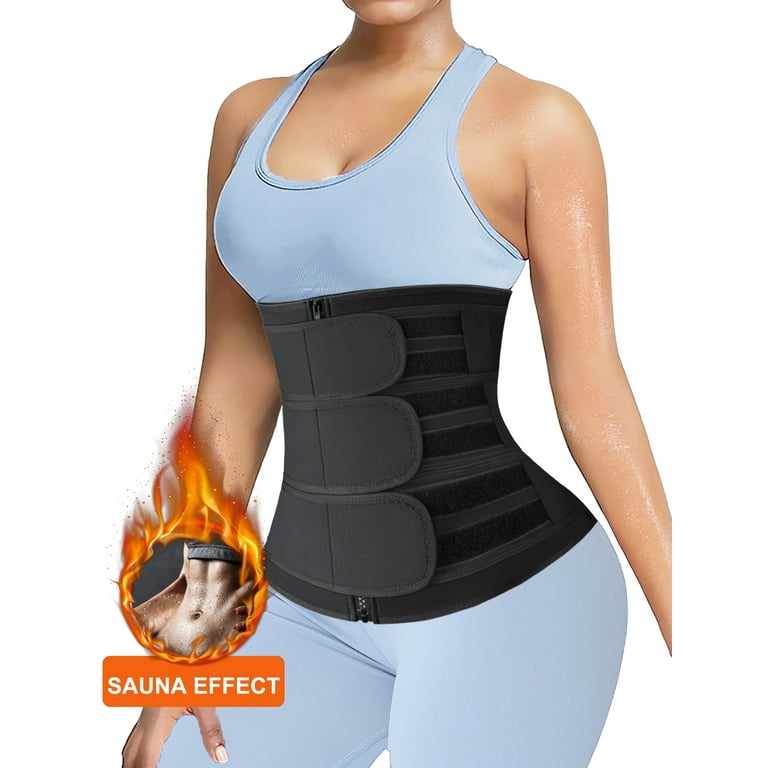 Qric Women Sauna Waist Trainer Corset, Adjustable Compression Belt