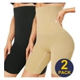 thumbnail image 1 of QRIC Women Shapewear Shorts Tummy Control Butt Lifter Body Shaper High Waist Compression Shorts Thigh Slimmer Pack of 2, 1 of 7