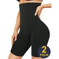 thumbnail image 1 of QRIC Women Shapewear Shorts Tummy Control Butt Lifter Body Shaper High Waist Compression Shorts Thigh Slimmer Pack of 2, 1 of 7