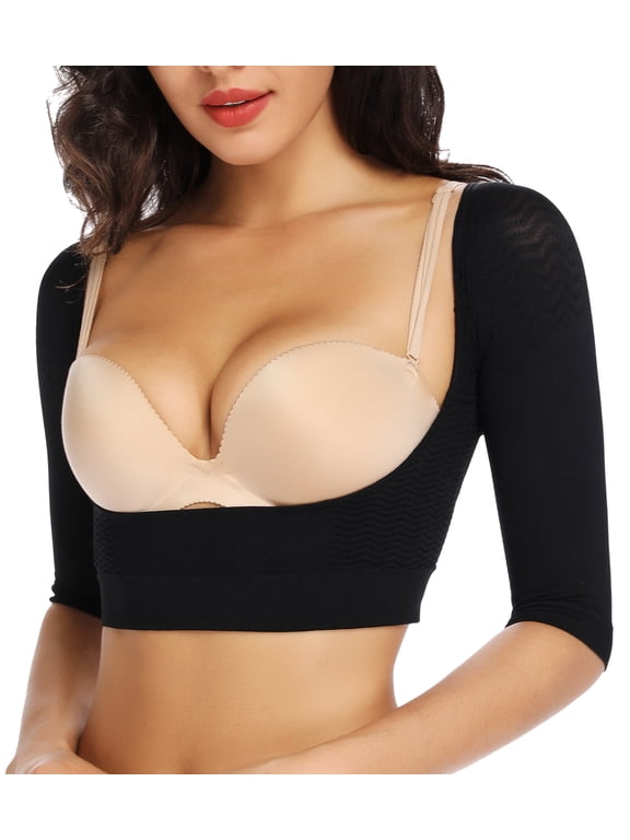 Women Upper Arm Shapewear Compression Sleeves Elastic Back Shoulder Corrector Supports Bust Lifting Shaper