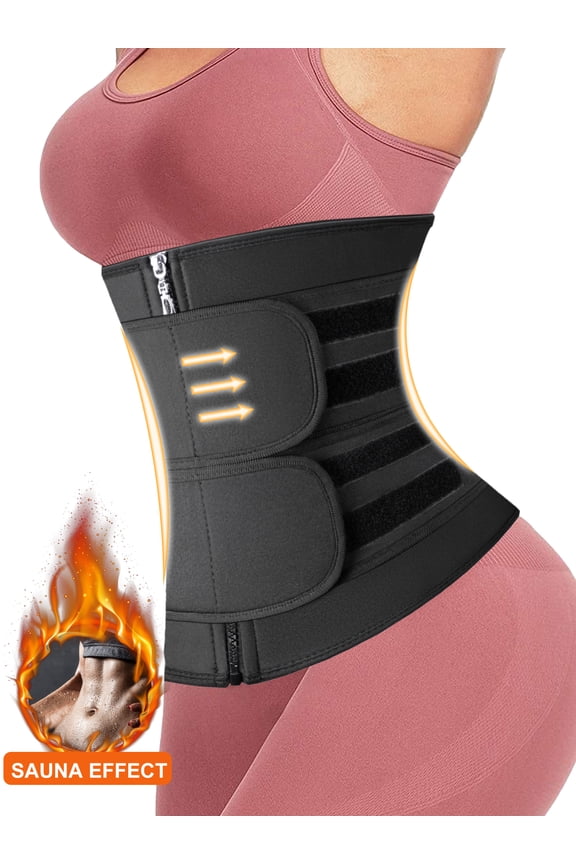 Women Waist Trainer Shapewear Weight Loss Corset Trimmer Belt Waist Cincher Body Shaper Double Straps