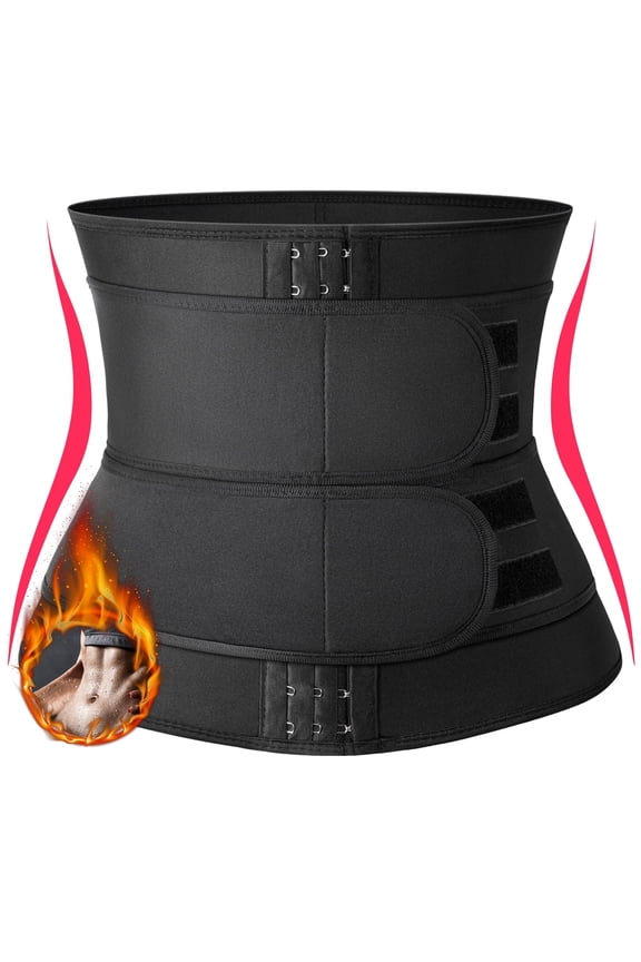 Women Workout Hot Sweat Waist Trainer Corset Gym, Sports, Workout Fitness Trimmer Belt for Weight Loss Double Firm Control Compression Abs Belt for Women Faja de mujer