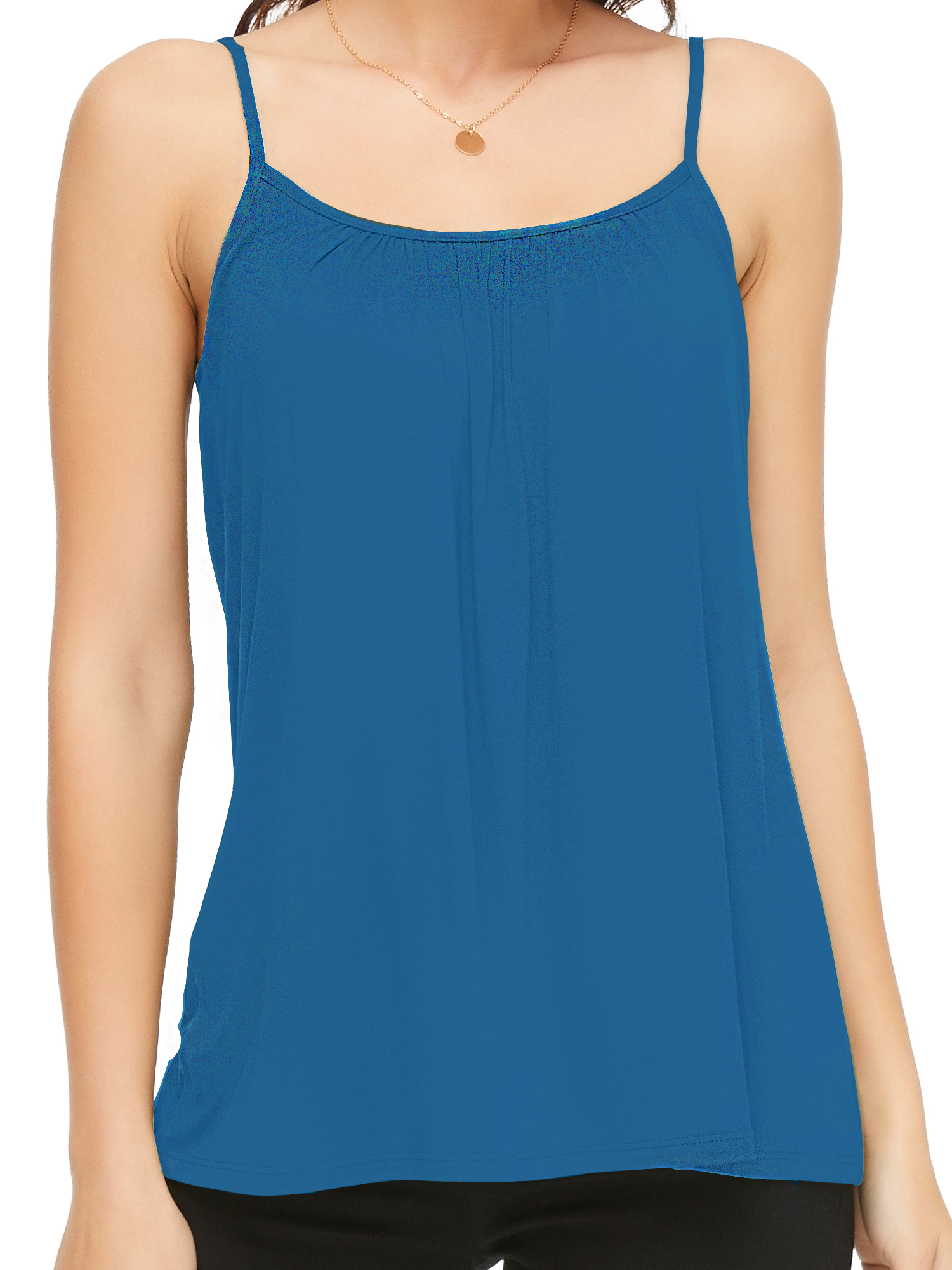 No Boundaries Juniors' Shelf Bra Cami with Adjustable Straps