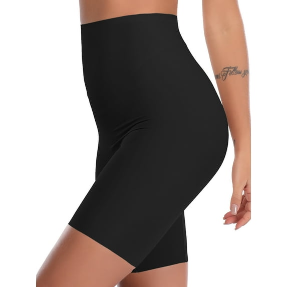 QRIC Women's High Waist Mid-Thigh Body Shaper Slimming Shorts One Piece Seamless Slips Under Dress Shapewear Panties