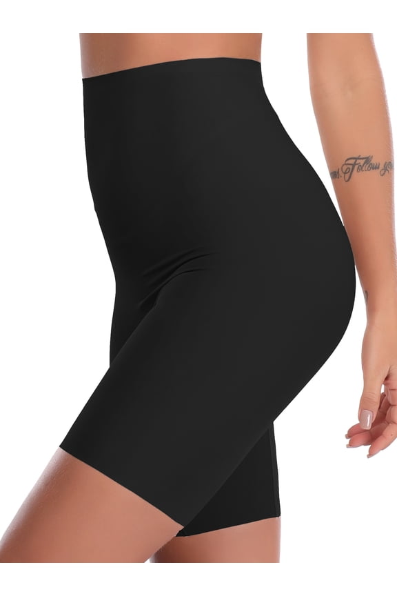 Women's High Waist Mid-Thigh Body Shaper Slimming Shorts One Piece Seamless Slips Under Dress Shapewear Panties