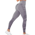 thumbnail image 1 of QRIC Womens Seamless Butt Lift Leggings High Waisted Yoga Pants Ribbed Workout Slimming Tights, 1 of 6