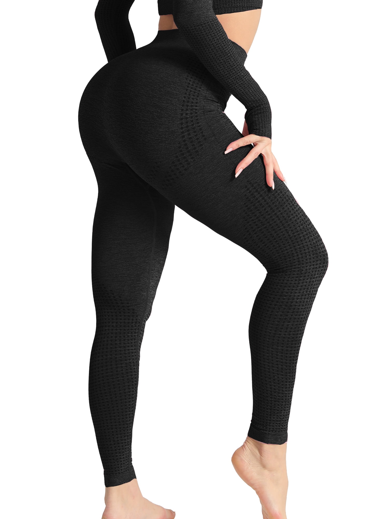 vnnink Professional Yoga Leggings for Women Ultra Stretch Soft High Waisted  Yoga Pants with Pockets Tummy Control Black X-Large