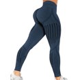 thumbnail image 1 of QRIC Womens Seamless Butt Lift Leggings High Waisted Yoga Pants Ribbed Workout Slimming Tights, 1 of 5