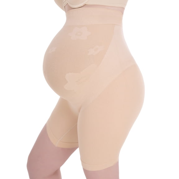 QRIC Womens Maternity Shorts High-Waist Mid-Thigh Pregnancy Shapewear Underwear Boy Shorts Against Baby Bump
