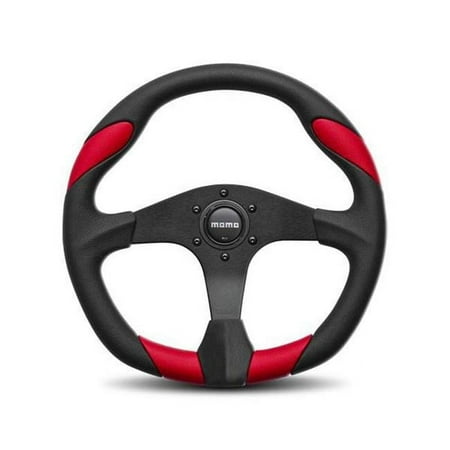 QRK35BK0R Quark Steering Wheel Polyurethane - Red Insert