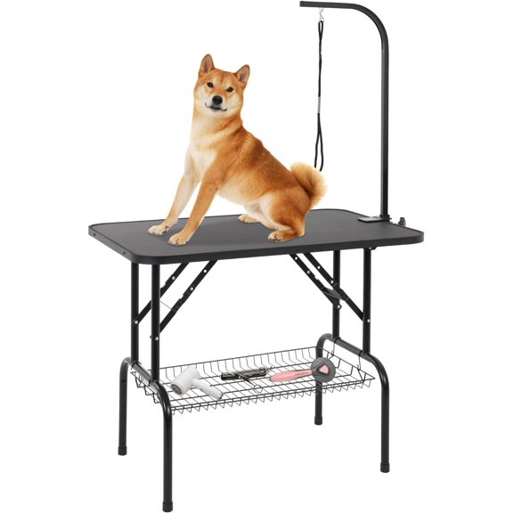SHELANDY Professional Pet Grooming Table with Double Leashes and Clamp ...