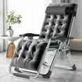 thumbnail image 1 of QRKD Comfy Folding Chair, Folding Reclining Lounge Chair with Removable Cushion for Living Room, Flexible Patio Recliner Folding Chairs for Indoor and Outdoor,Urban Concrete Gray, 1 of 7