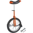 thumbnail image 1 of QRKD Outdoor Wheel Unicycle, 16” One Wheel Bike, Fitness Unicycle Bicycle Adjustable Seat Exercise Bike for Kids Adults Sports Entertainment Exercises Balance Fun（Orange）, 1 of 8