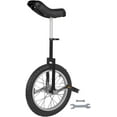 thumbnail image 1 of QRKD Outdoor Wheel Unicycle, 16” One Wheel Bike, Fitness Unicycle Bicycle Adjustable Seat Exercise Bike for Kids Adults Sports Entertainment Exercises Balance Fun（Black）, 1 of 16