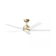 thumbnail image 1 of QRMOK 52 in. Indoor, Outdoor White LED Ceiling Fan with Remote, Reversible Quiet DC Motor and 5 Blades 3 CCT Light, 1 of 7