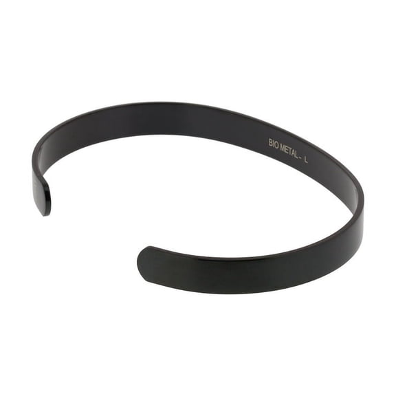 QRay Gunmetal Lite Steel Men Women C-Shaped Health Wellness Bracelet