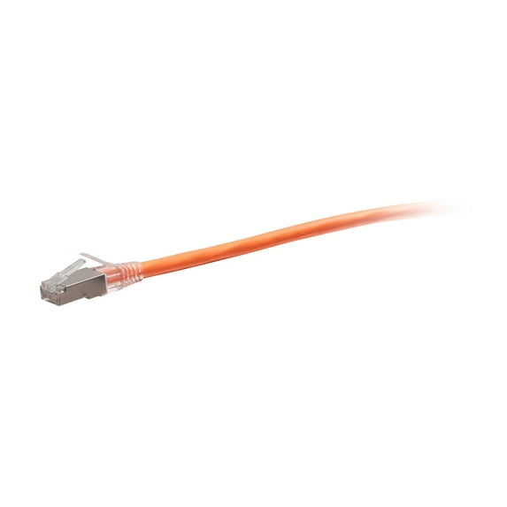 C2G 25ft Cat6a Snagless Shielded Ethernet Cable - TAA Compliant F-Series - Orange - Patch cable - TAA Compliant - RJ-45 (M) to RJ-45 (M) - 7.62 m - 0.2 in - STP - CAT 6a - CMR - molded, snagless - orange