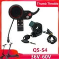 thumbnail image 1 of QS-S4 36V-60V Thumb Throttle LCD Display+Lgnition Lock Key Long Cable for Zero 8 9 10 8X C1015, 1 of 7