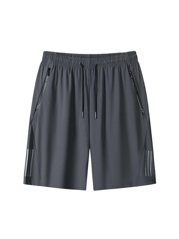 Boys' Quick Dry Ice Silk Cooling Lightweight Breathable Bermuda Shorts with Pockets Casual for Summer 8 Years