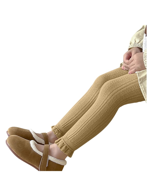 Girls Footless Leggings Full Length Stretch Casual Tights M