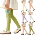 thumbnail image 1 of QSAWXQZ Girls' Knee High Socks Bow Detail Ribbed Knitting Breathable Long Socks 3-12Years, 1 of 7
