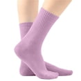 thumbnail image 1 of QSAWXQZ Kids' Crew Socks Solid Knitting Breathable Mid Calf Socks 5-13Years, 1 of 5