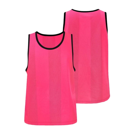 QSAWXQZ Kids' Soccer Training Tank Crew Neck Sleeveless Mesh Scrimmage Jersey Pullover Top 5-12 Years