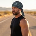 thumbnail image 1 of QSAWXQZ Men Pirate Bandana Head Wrap Stretch Printed Skull Cap Tie Back Head Scarf Free Size, 1 of 7
