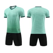 QSAWXQZ Men's 2PC Athletic Jersey Set Printed Crew Neck Short Sleeves Top Elastic Waist Shorts with Pockets Outfit Casual Vacation for Training XL