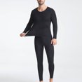thumbnail image 1 of QSAWXQZ Men's 2PC Thermal Long Underwear Top and Pants Set Crew Neck Long Sleeve Fleece Lined Stretch Outdoor Base Layer XL, 1 of 9