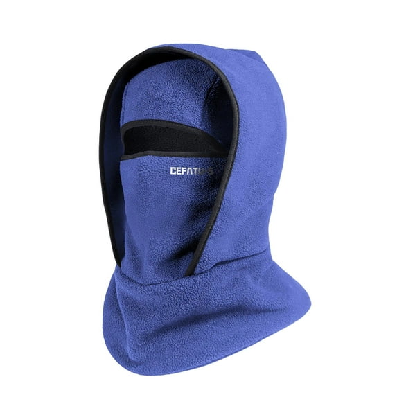 QSAWXQZ Men's Balaclava Hood Warmer Full Face Coverage Hiking Hat for Outdoor Blue Free Size