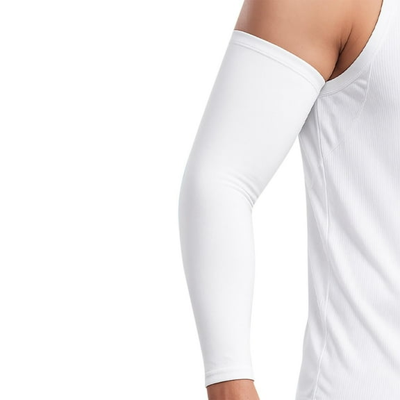 QSAWXQZ Men's Basic Sun Protection Cooling Arm Sleeves UPF 50+ UV Guard Elastic Lightweight Arm Covers for Outdoor Activities Free Size